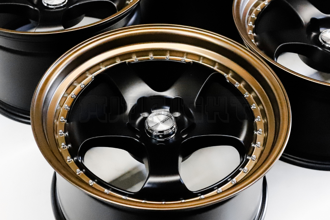 18" Matte Black Bronze Work Meister S1 Style Wheels Staggered Set 18x9.5/10.5 (5x114.3)