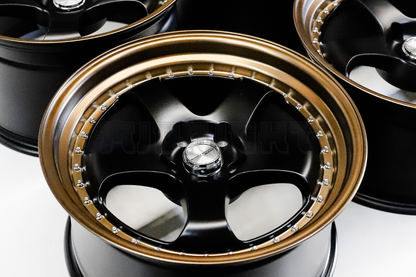 18" Matte Black Bronze Work Meister S1 Style Wheels Staggered Set 18x9.5/10.5 (5x114.3)