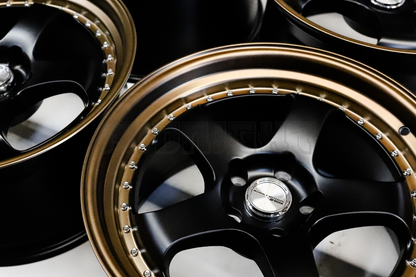 18" Matte Black Bronze Work Meister S1 Style Wheels Staggered Set 18x9.5/10.5 (5x114.3)