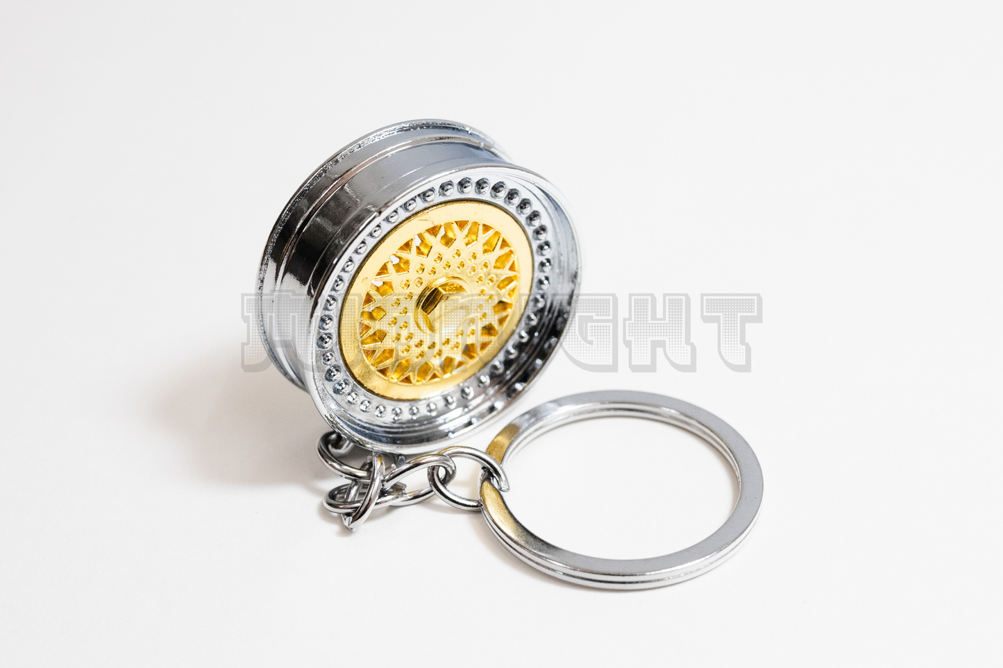 Gold BBS Style Wheel Keychain