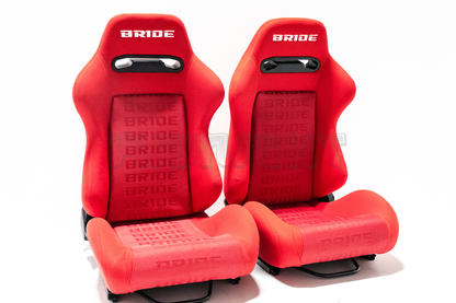 Bride Style Red Fabric Gradation Reclinable Bucket Seat