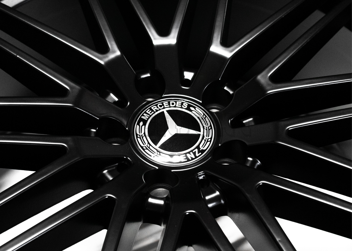 20" Matte Black Machined Lip Wheels For Mercedes Staggered Set 20x8.5/9.5