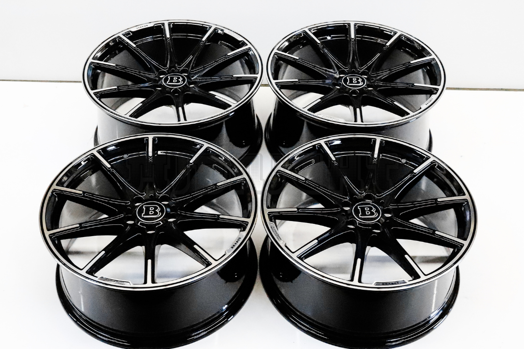 20" Gloss Black Machined AMG Style Wheels For  Mercedes Staggered Set (5x112) 20x8.5/9.5