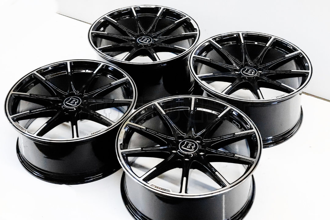 20" Gloss Black Machined AMG Style Wheels For  Mercedes Staggered Set (5x112) 20x8.5/9.5