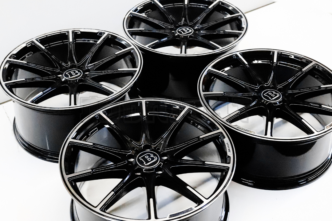 20" Gloss Black Machined AMG Style Wheels For  Mercedes Staggered Set (5x112) 20x8.5/9.5