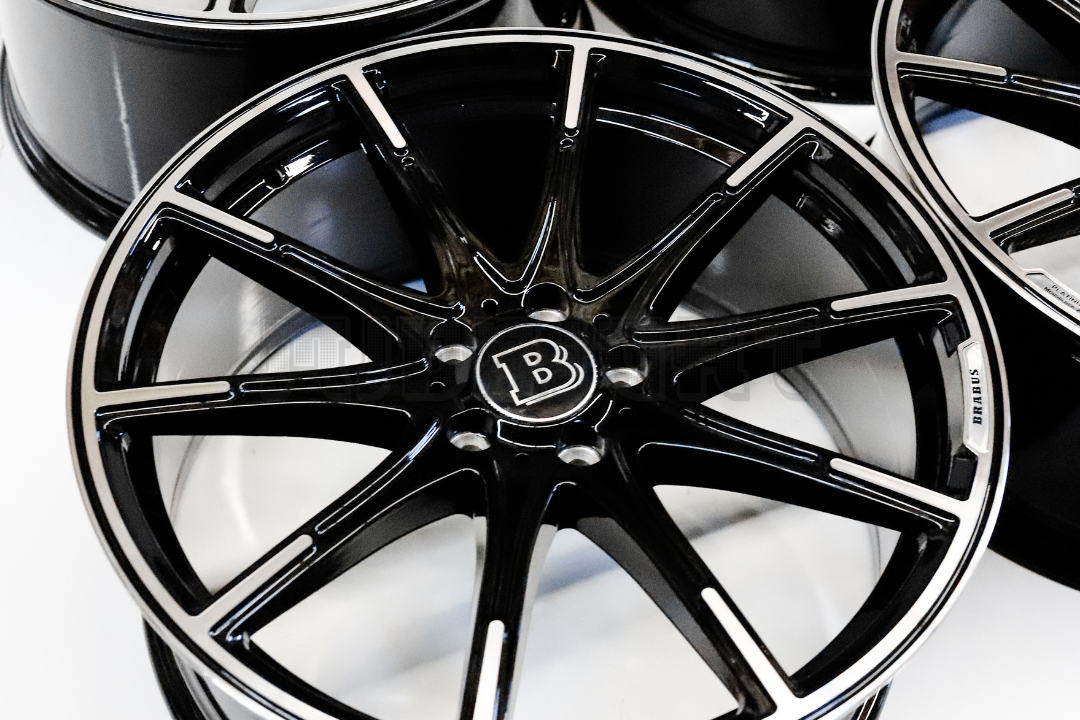 20" Gloss Black Machined AMG Style Wheels For  Mercedes Staggered Set (5x112) 20x8.5/9.5