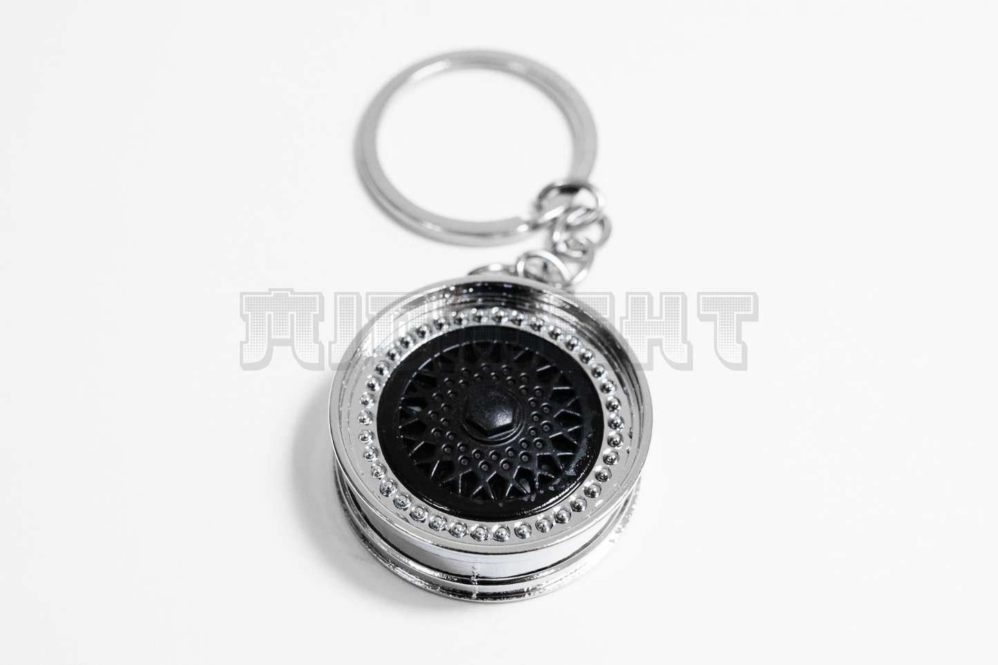 Black BBS Style Wheel Keychain