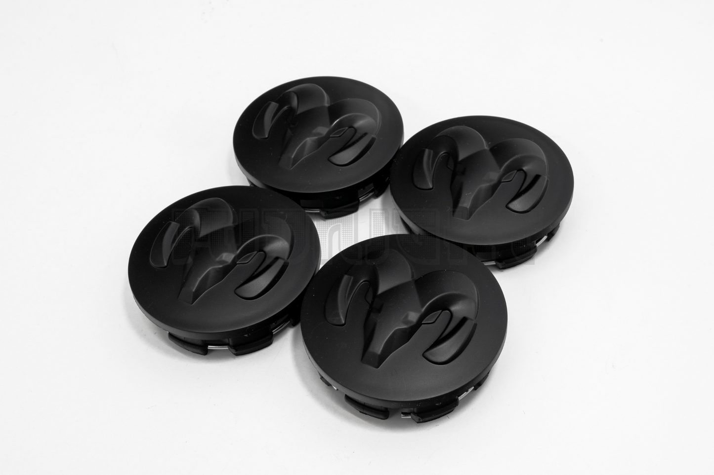 Set Of Four Dodge Matte Black Center Hub Caps