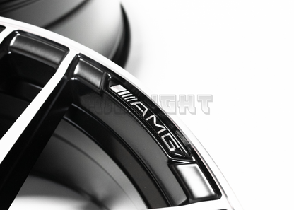 20" Matte Black Machined AMG Style Wheels For Mercedes Staggered Set 20x8.5/9.5