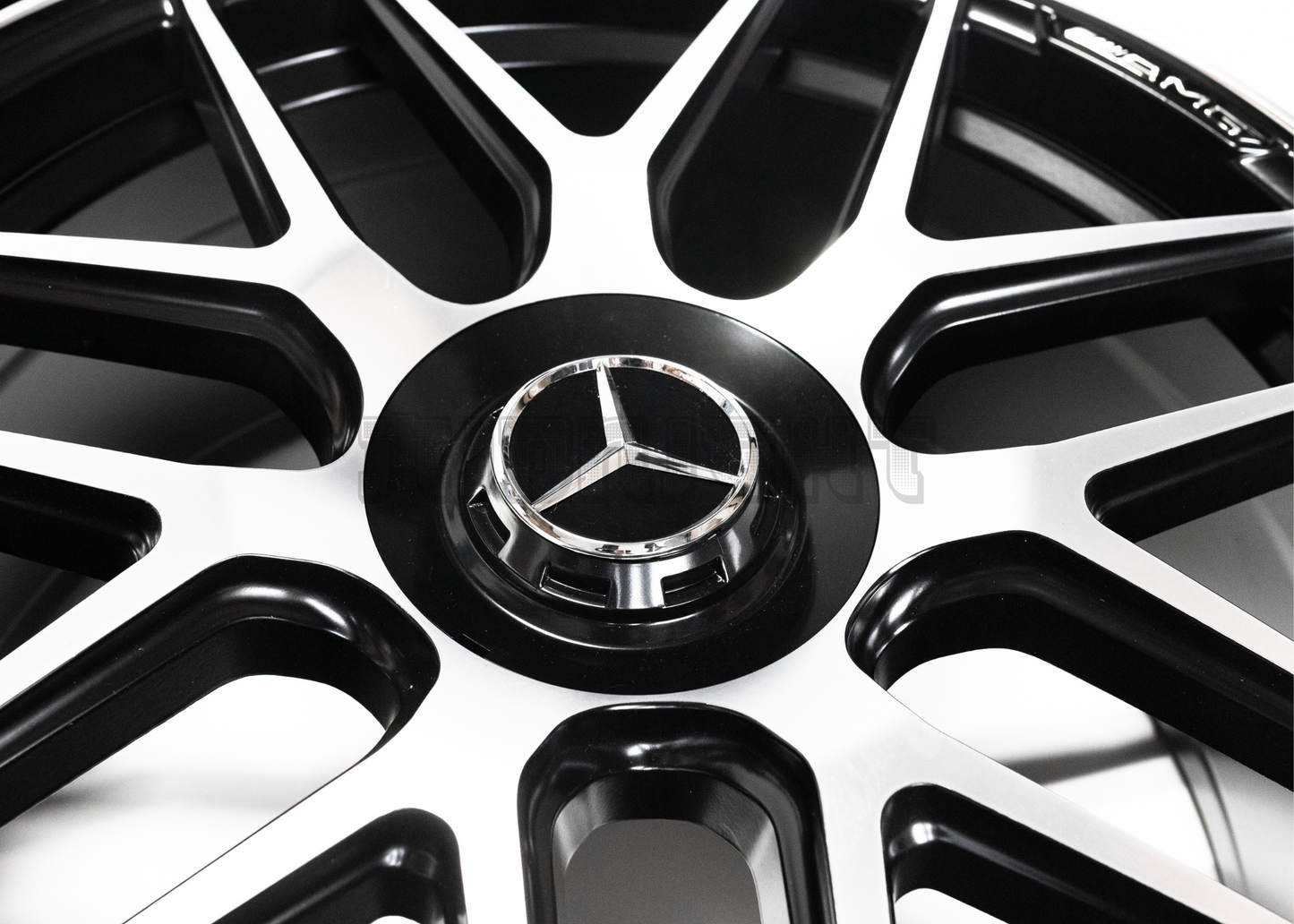 20" Matte Black Machined AMG Style Wheels For Mercedes Staggered Set 20x8.5/9.5