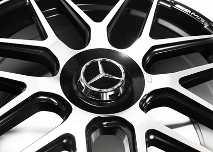 20" Matte Black Machined AMG Style Wheels For Mercedes Staggered Set 20x8.5/9.5