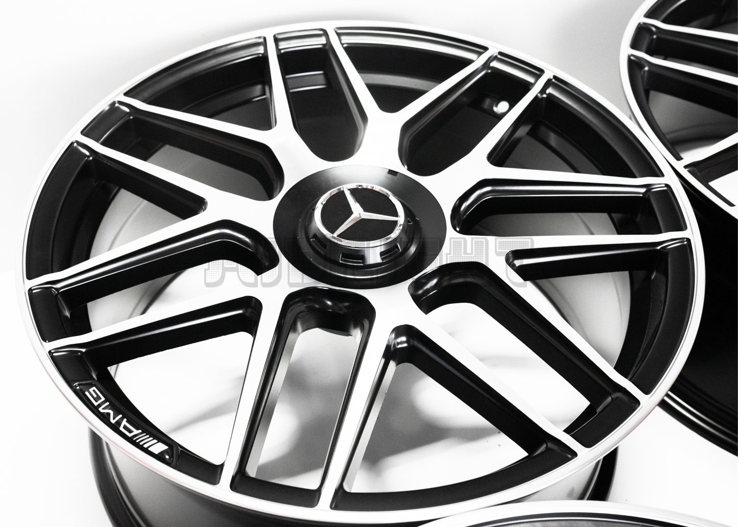 20" Matte Black Machined AMG Style Wheels For Mercedes Staggered Set 20x8.5/9.5