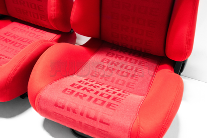 Bride Style Red Fabric Gradation Reclinable Bucket Seat