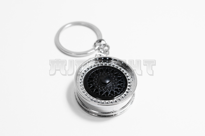 Black BBS Style Wheel Keychain