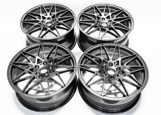 19" Gloss Gunmetal M Sport Style Wheels For BMW Staggered Set 19x8.0/9.0
