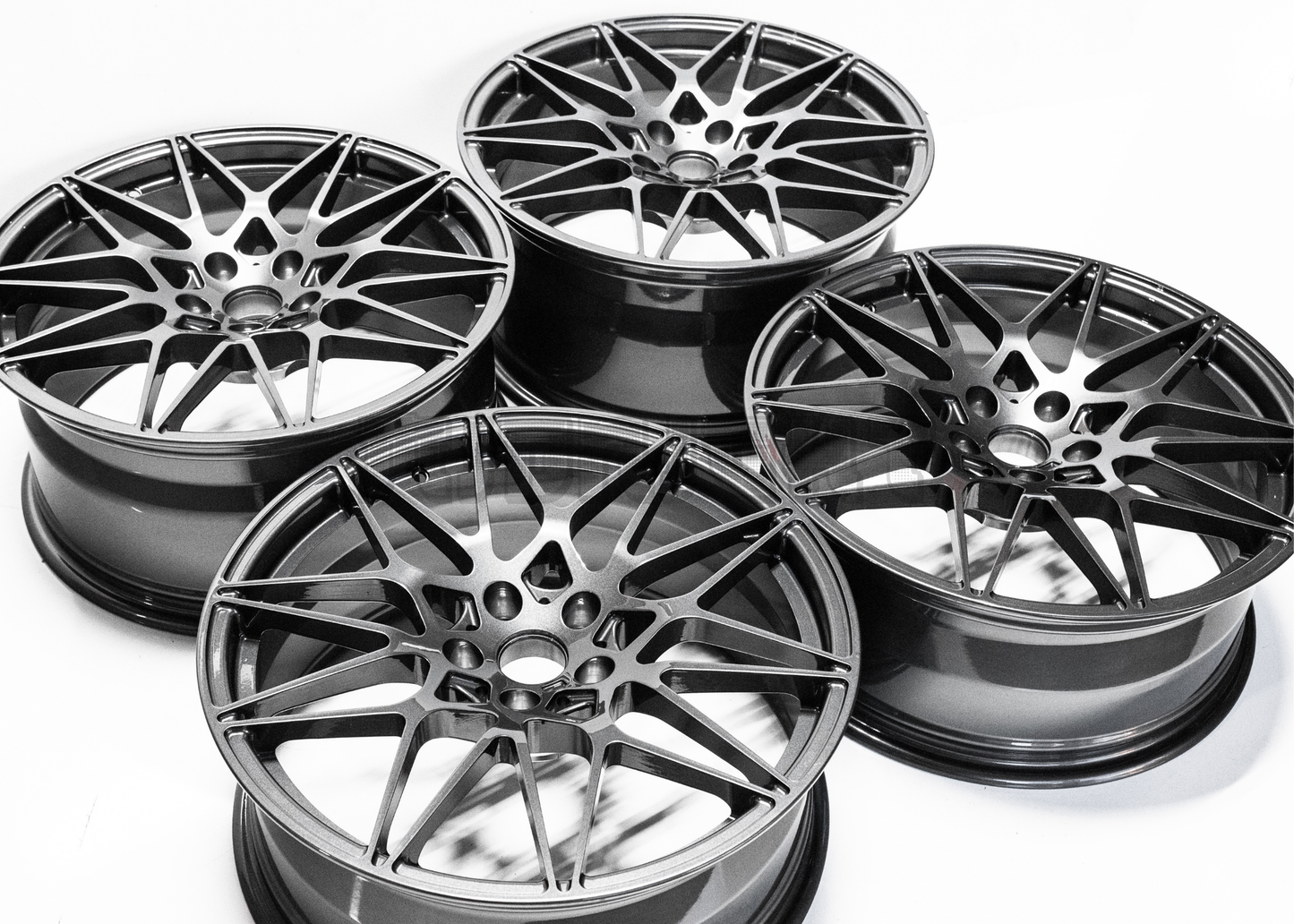 19" Gloss Gunmetal M Sport Style Wheels For BMW Staggered Set 19x8.0/9.0