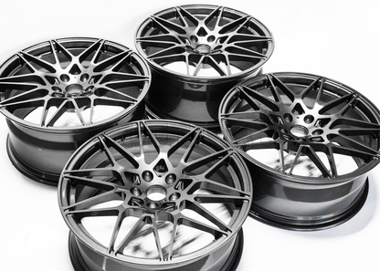 19" Gloss Gunmetal M Sport Style Wheels For BMW Staggered Set 19x8.0/9.0