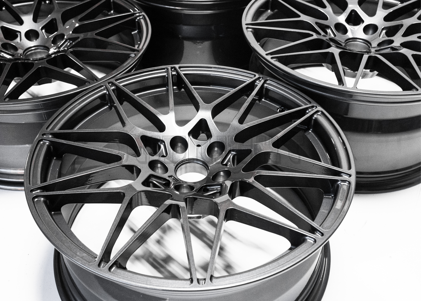 19" Gloss Gunmetal M Sport Style Wheels For BMW Staggered Set 19x8.0/9.0