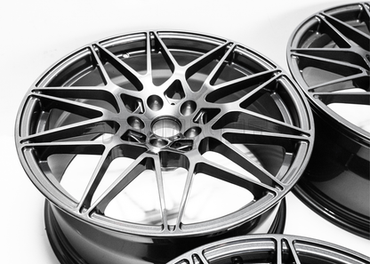 19" Gloss Gunmetal M Sport Style Wheels For BMW Staggered Set 19x8.0/9.0