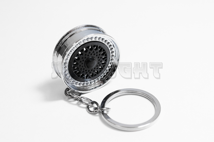 Black BBS Style Wheel Keychain