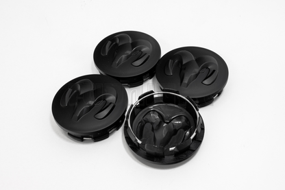 Set Of Four Dodge Matte Black Center Hub Caps