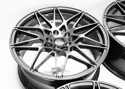 19" Gloss Gunmetal M Sport Style Wheels For BMW Staggered Set 19x8.0/9.0