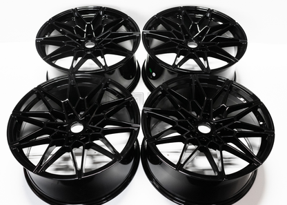 18" Gloss Black M Sport Style Wheels For BMW Staggered Set 18x8.0/9.0