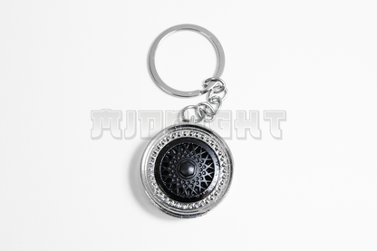 Black BBS Style Wheel Keychain