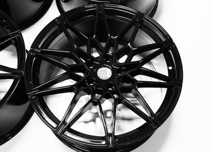 18" Gloss Black M Sport Style Wheels For BMW Staggered Set 18x8.0/9.0