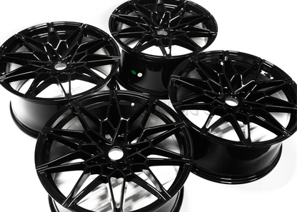 18" Gloss Black M Sport Style Wheels For BMW Staggered Set 18x8.0/9.0