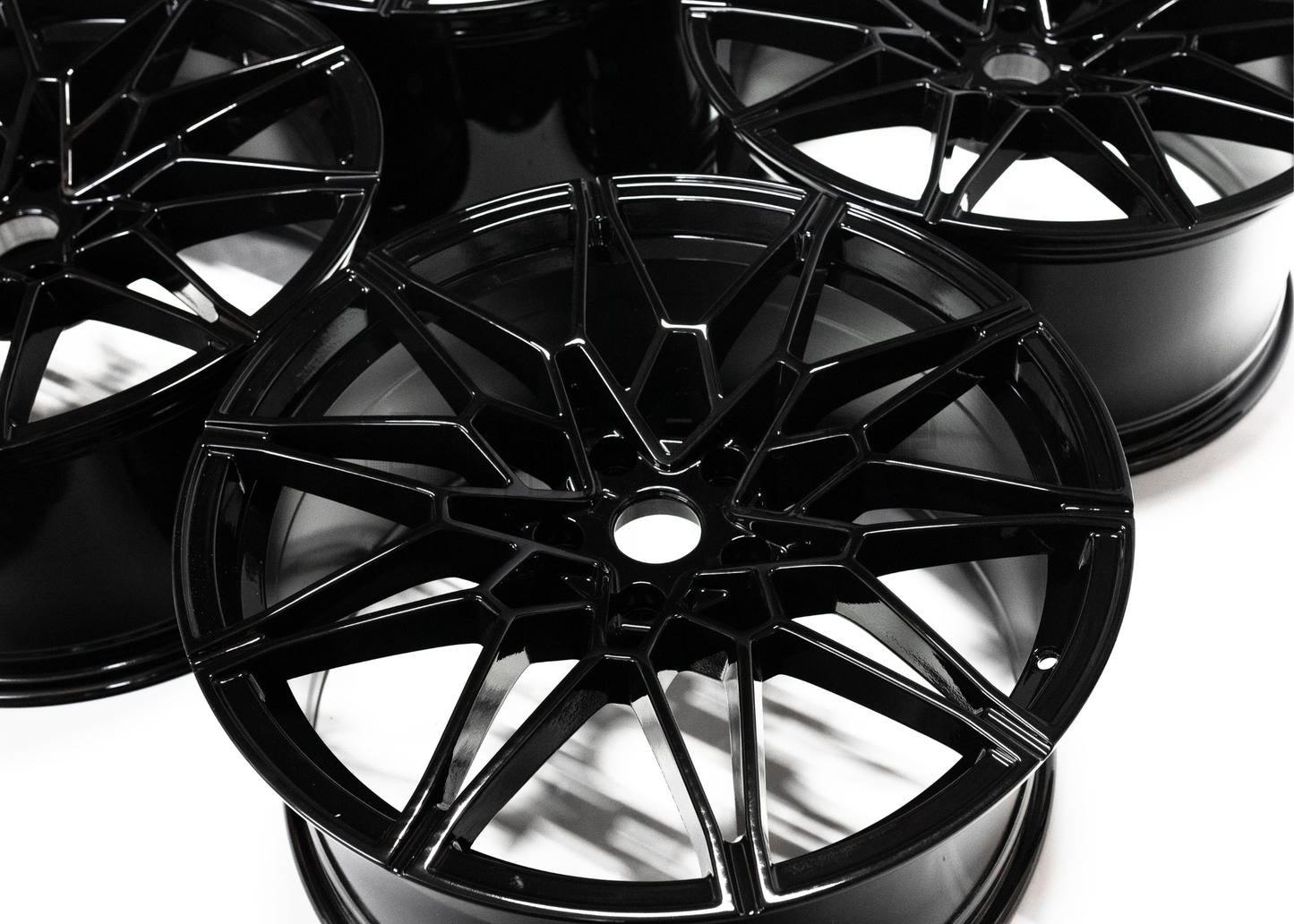 18" Gloss Black M Sport Style Wheels For BMW Staggered Set 18x8.0/9.0