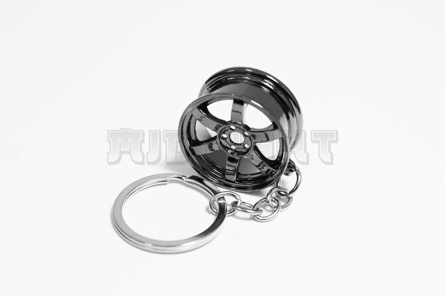 Black Chrome TE37 SL Style Wheel Keychain