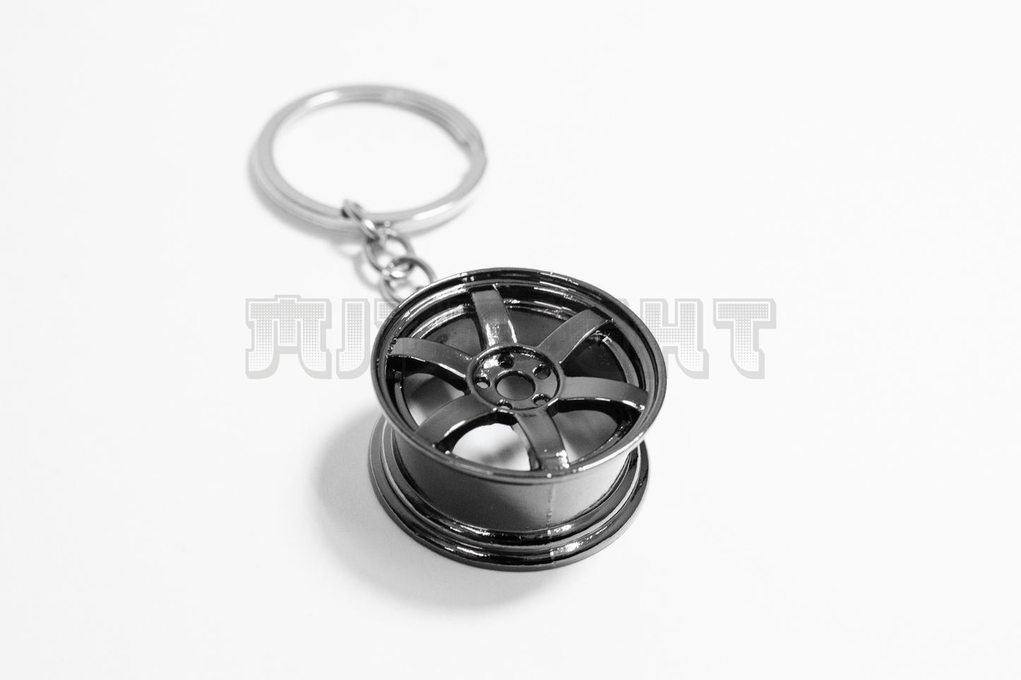 Black Chrome TE37 SL Style Wheel Keychain