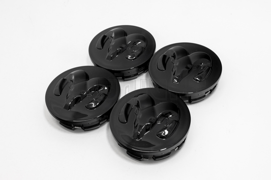 Set Of Four Dodge Gloss Black Center Hub Caps