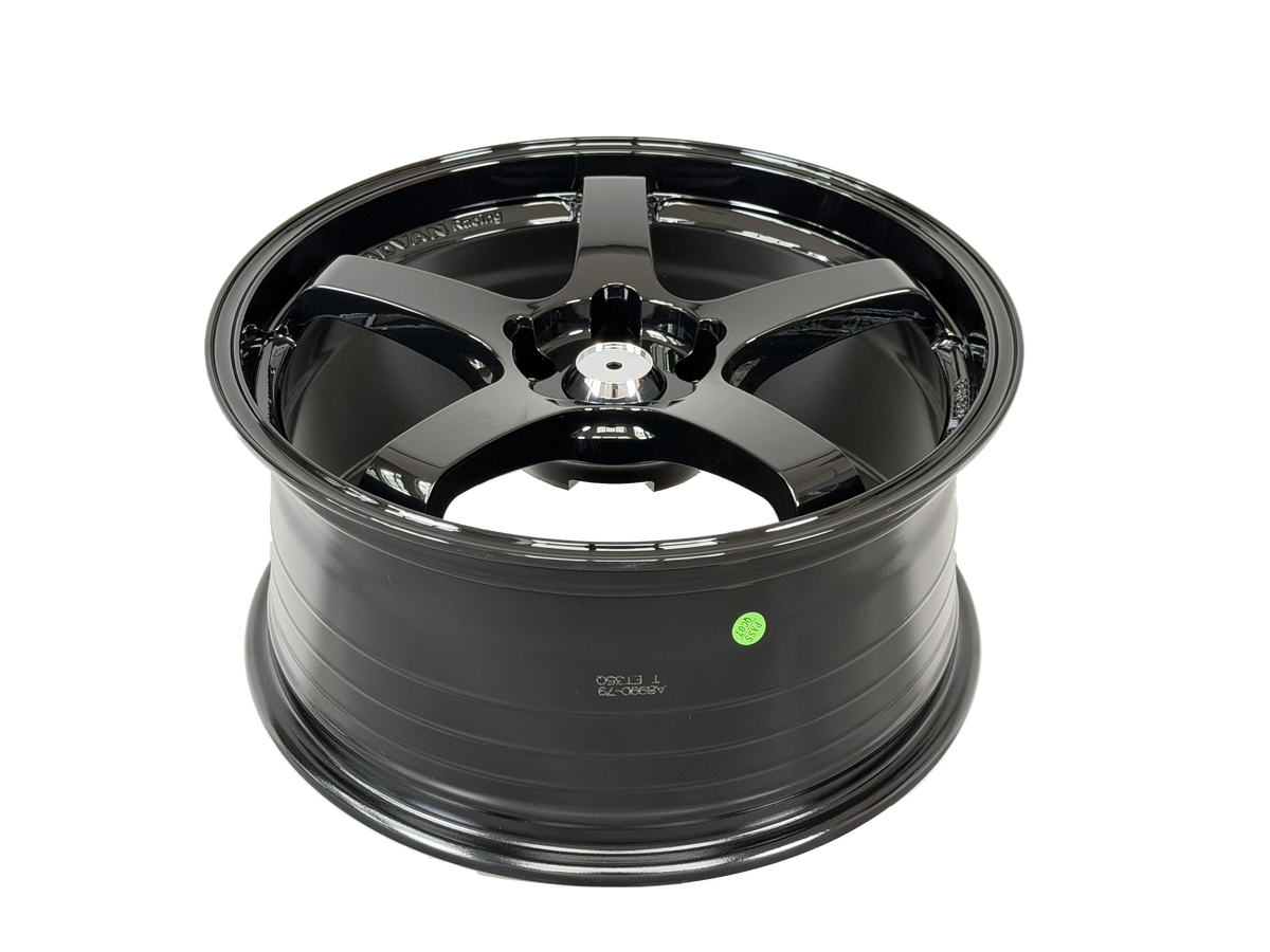 18" Black Advan Style Wheels Set of 4 18x8.5 +35 5x114.3