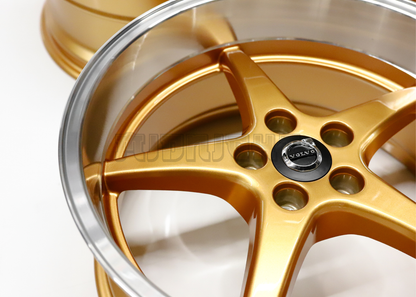 Orange Machined Lip Wheels For Volvo Squared Set