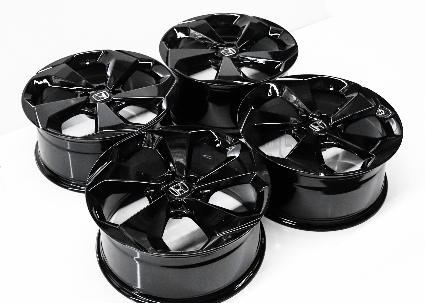 20" Gloss Black Wheels For Honda (5x114.3) Squared Set