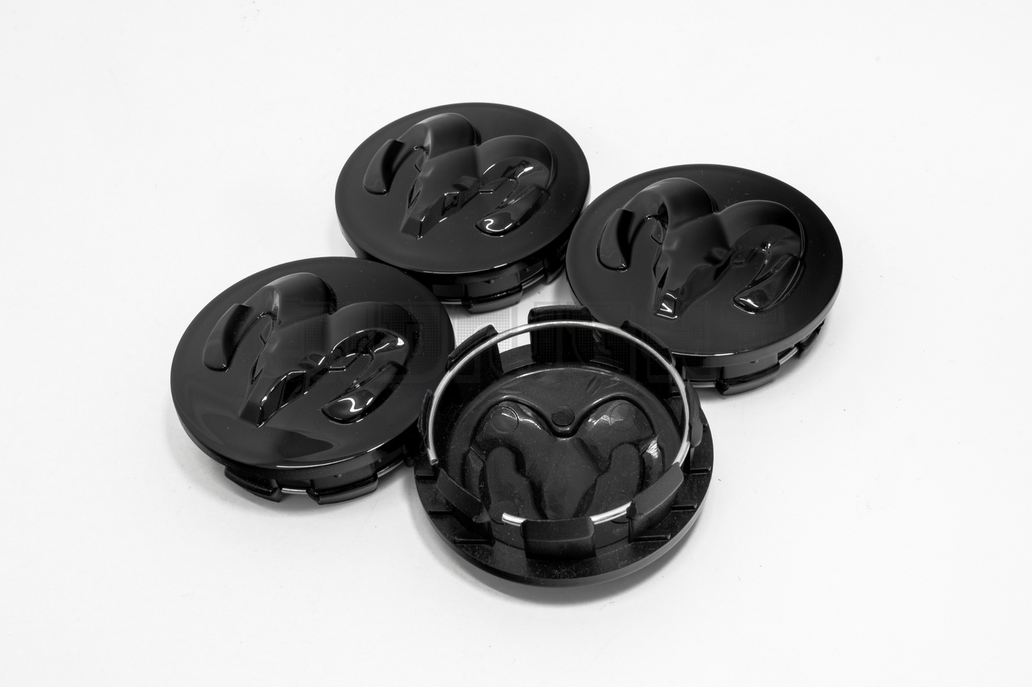 Set Of Four Dodge Gloss Black Center Hub Caps