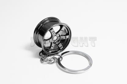 Black Chrome TE37 SL Style Wheel Keychain