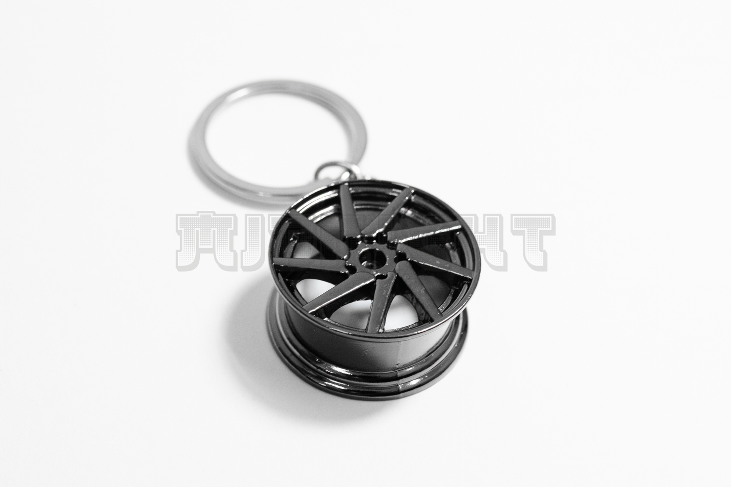 Black Chrome Wheel Keychain