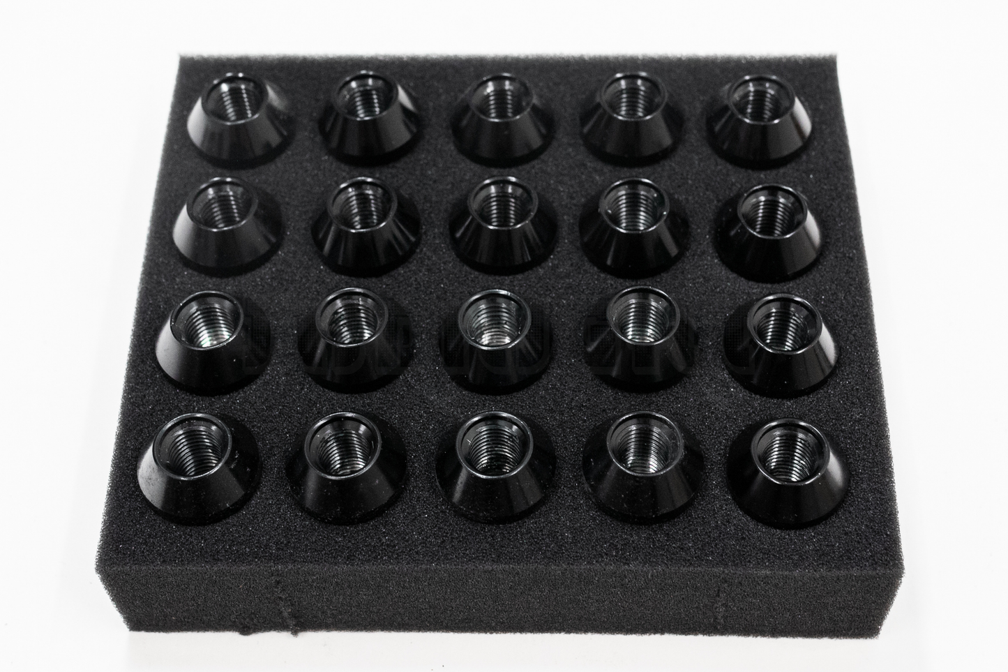 D1 Spec Style Black Racing Composite Formula Spline Lug Nut Set M12xP1.25 / M12x1.5