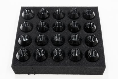 D1 Spec Style Black Racing Composite Formula Spline Lug Nut Set M12xP1.25 / M12x1.5