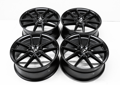 19" Satin Black Wheels For BMW (5x120) Squared Set