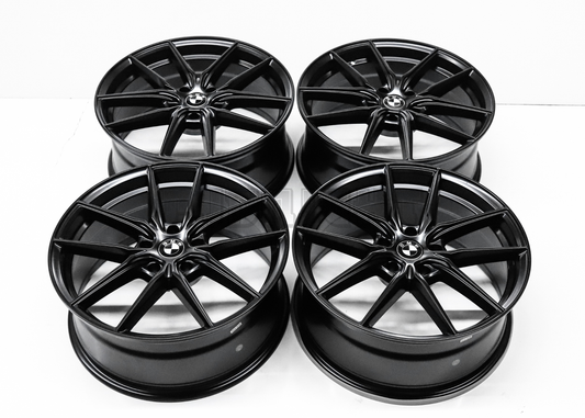 19" Satin Black Wheels For BMW (5x120) Squared Set