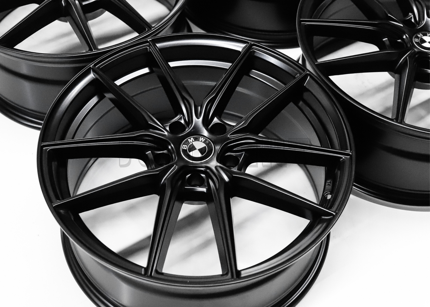 19" Satin Black Wheels For BMW (5x120) Squared Set