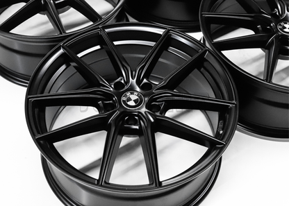 19" Satin Black Wheels For BMW (5x120) Squared Set