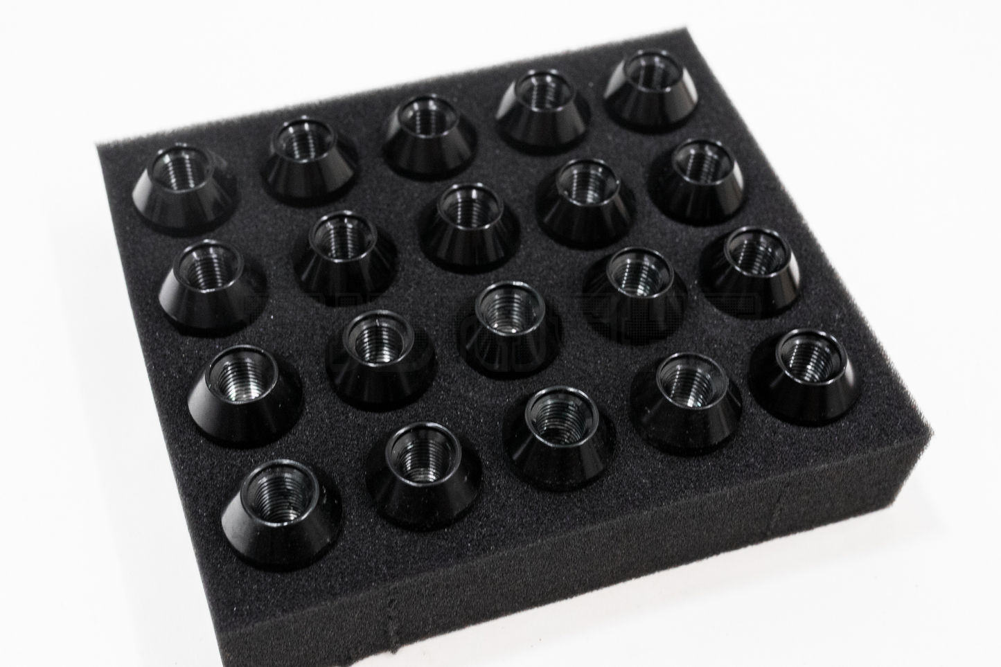 D1 Spec Style Black Racing Composite Formula Spline Lug Nut Set M12xP1.25 / M12x1.5