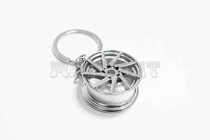 Chrome Wheel Keychain