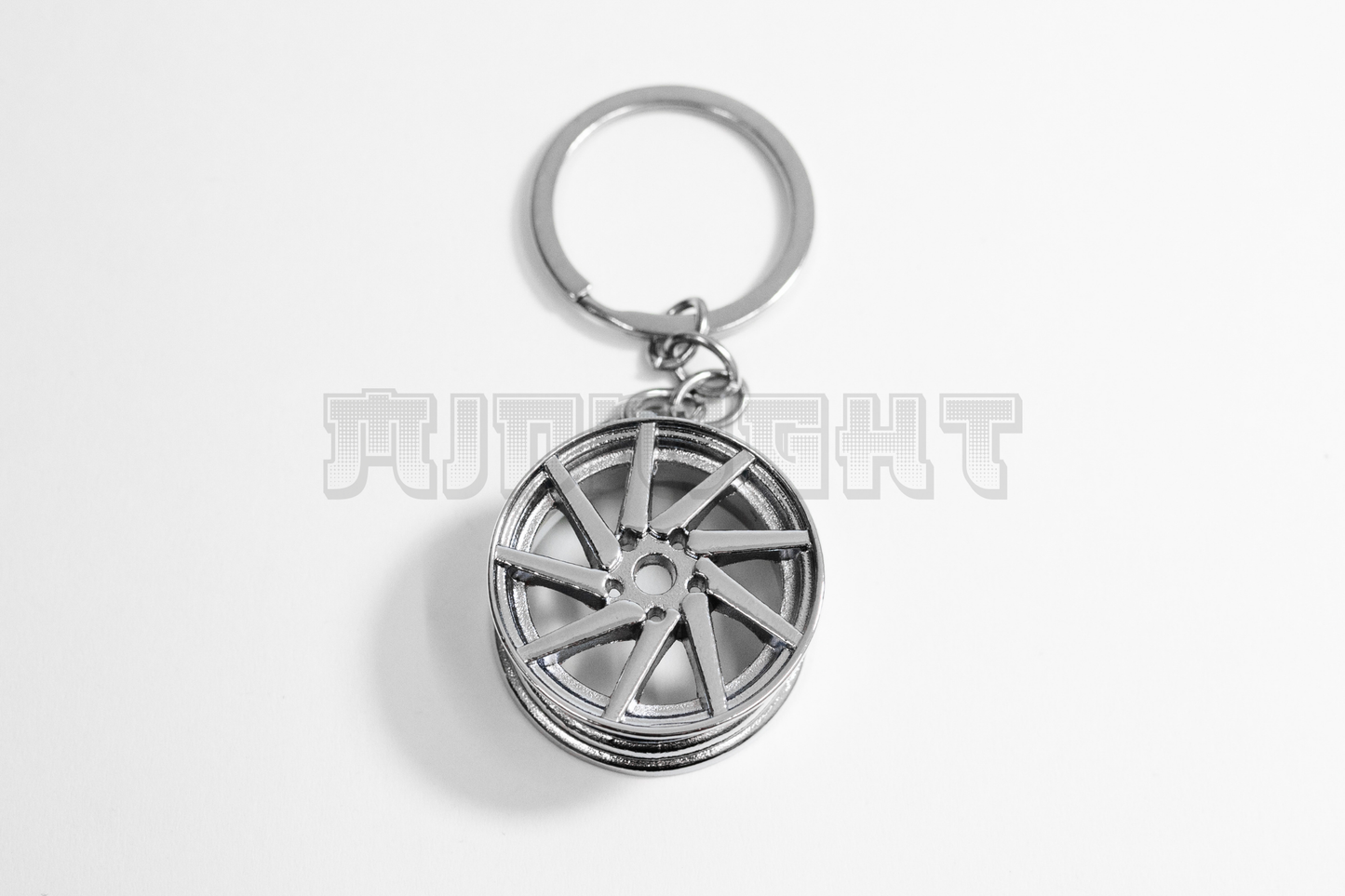 Chrome Wheel Keychain