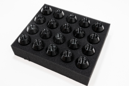 D1 Spec Style Black Racing Composite Formula Spline Lug Nut Set M12xP1.25 / M12x1.5